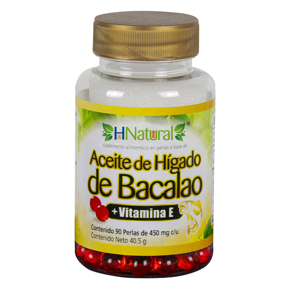 ACEITE DE HÍGADO DE BACALAO 90 perlas de 450 mg C/U