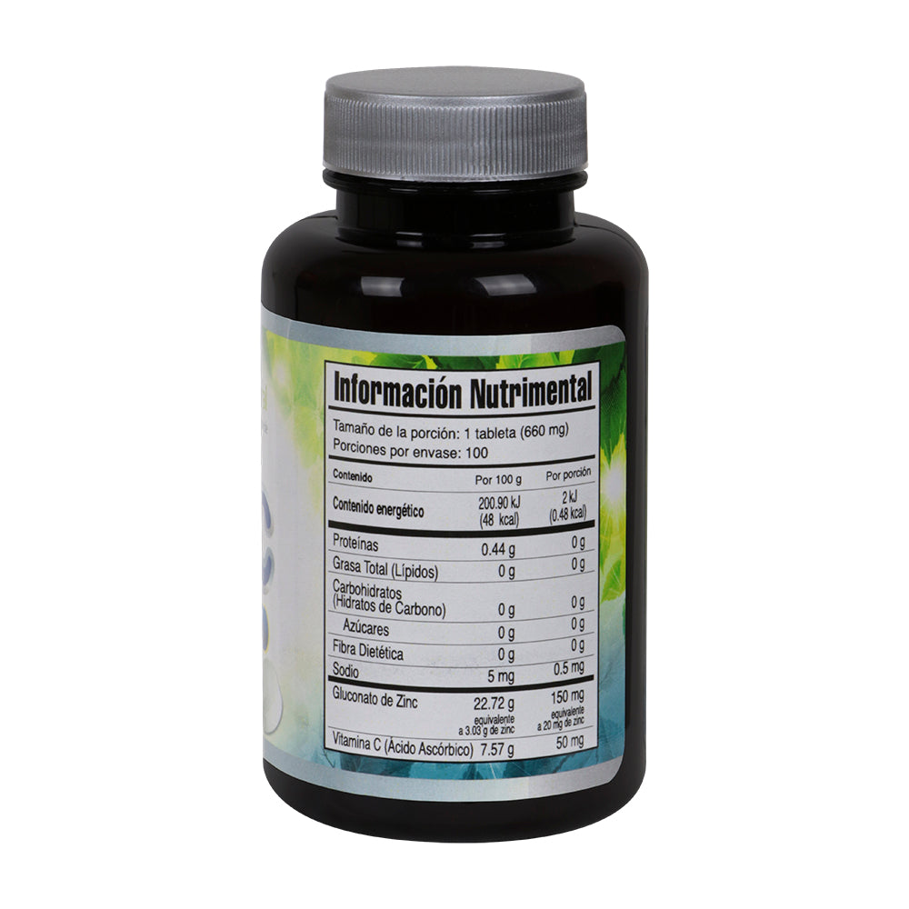 ZINC + Vitamina 100 tabletas