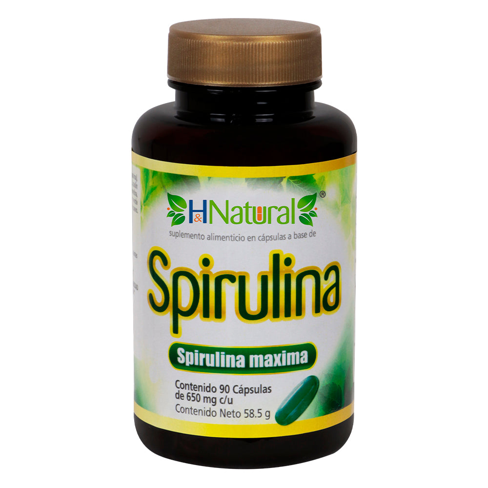 SPIRULINA 90 Cápsulas 650 mg C/U