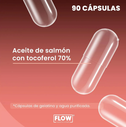 Omega 3, Salmón Oil, Vitamina E 60 Capsulas Flow 90 caps