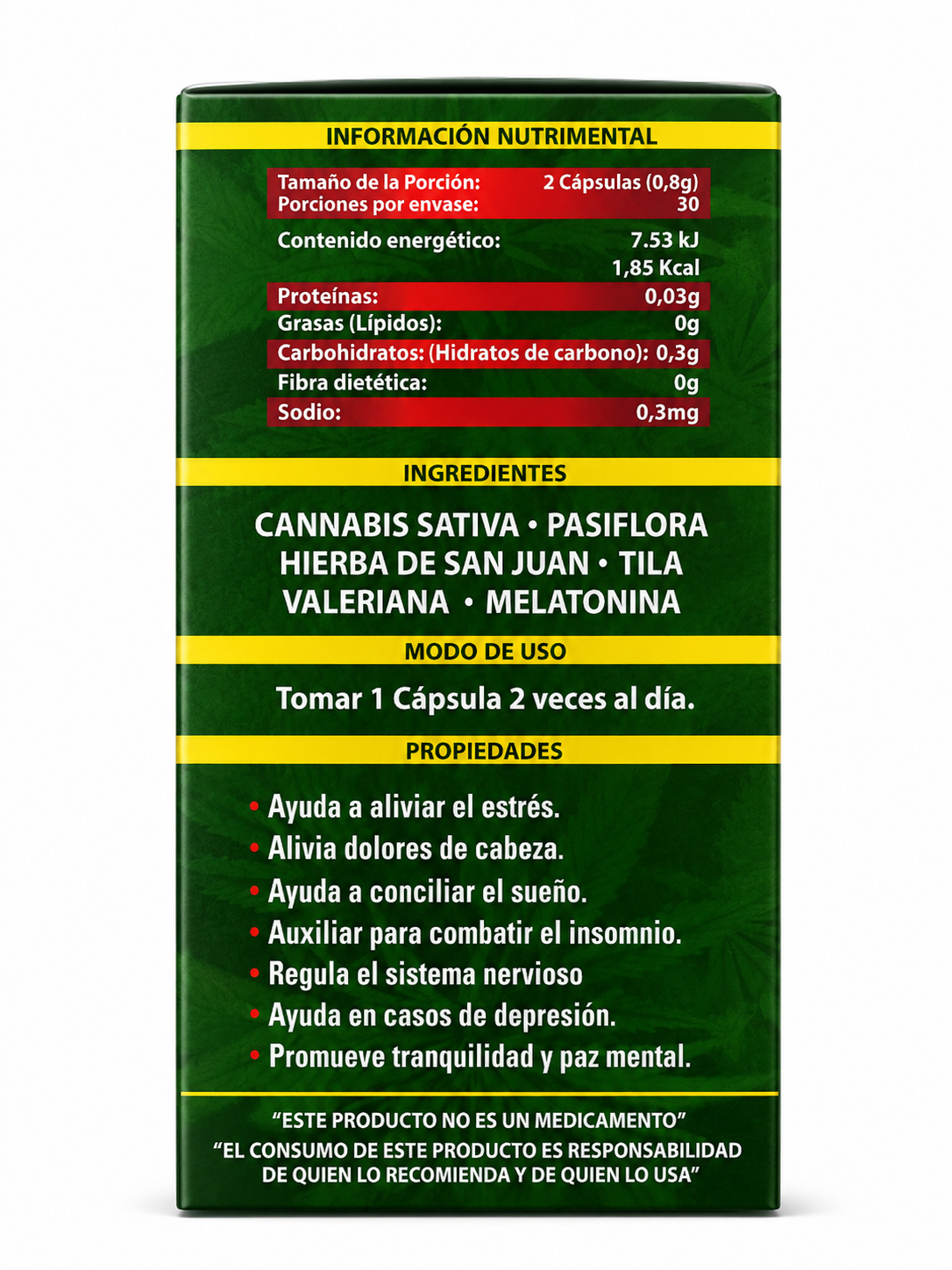 Original Cannabis King RELAX 400 mg Envío gratis 3 pzas o más.