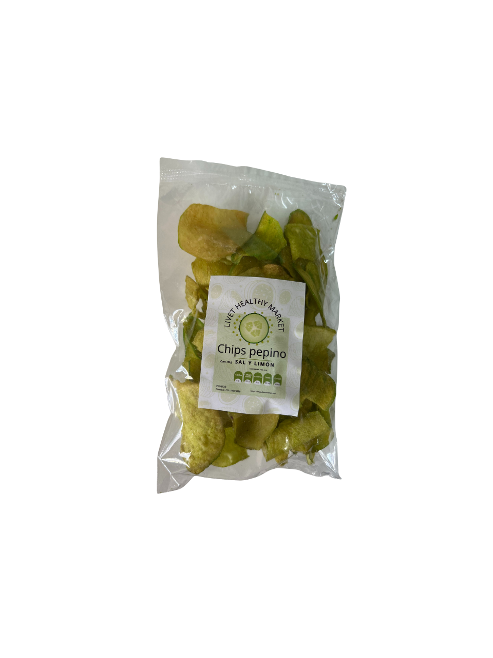 Chips de Pepino Sal y limon 50 y 90 Gr