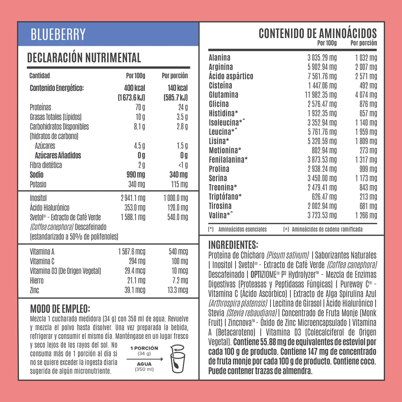 Birdman Fitmingo Protein Blueberry 510 g - 15 Servicios