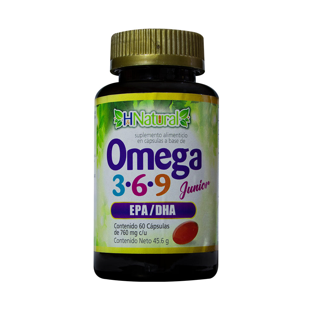 OMEGA JR. 3,6,9 EPA&DHA 60 Cápsulas de 760 mg c/u