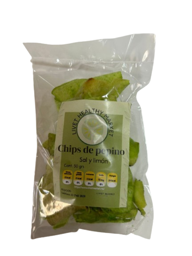 Chips de Pepino Sal y limon 50 Gr