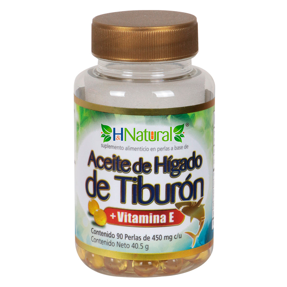 ACEITE DE HÍGADO DE TIBURÓN 90 perlas de 450 mg C/U