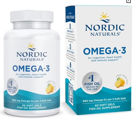 Nordic Naturals Omega 3-690 mg, 60 Cápsulas sabor limón