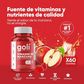 GOLI Gomitas de Vinagre de Sidra de Manzana | Con Vitaminas B9, B12, Betabel y Granada | 60 Gomitas Veganas | Sin OGM, Sin Gluten |