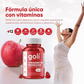 GOLI Gomitas de Vinagre de Sidra de Manzana | Con Vitaminas B9, B12, Betabel y Granada | 60 Gomitas Veganas | Sin OGM, Sin Gluten |