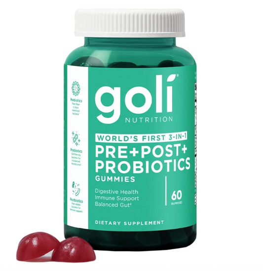Goli Suplemento nutricional, Pre+Post+Probiotics Gummy - 60 pzas-