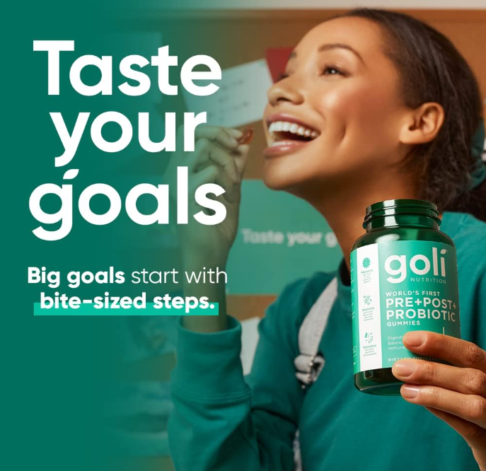 Goli Suplemento nutricional, Pre+Post+Probiotics Gummy - 60 pzas-
