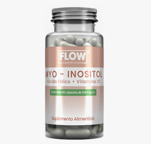 Myo Inositol Vitamina D3 90 Cápsulas 500 Mg Flow