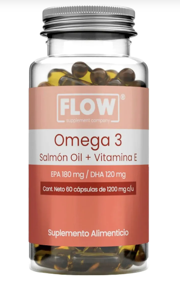 Omega 3, Salmón Oil, Vitamina E 60 Capsulas Flow 90 caps