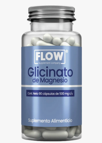 Glicinato De Magnesio 90 Cápsulas De 500 Mg Flow