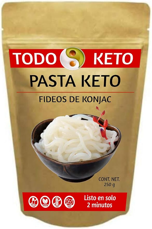 FIDEOS KETO PASTA DE KONJAC SHIRATAKI SIN GLÚTEN