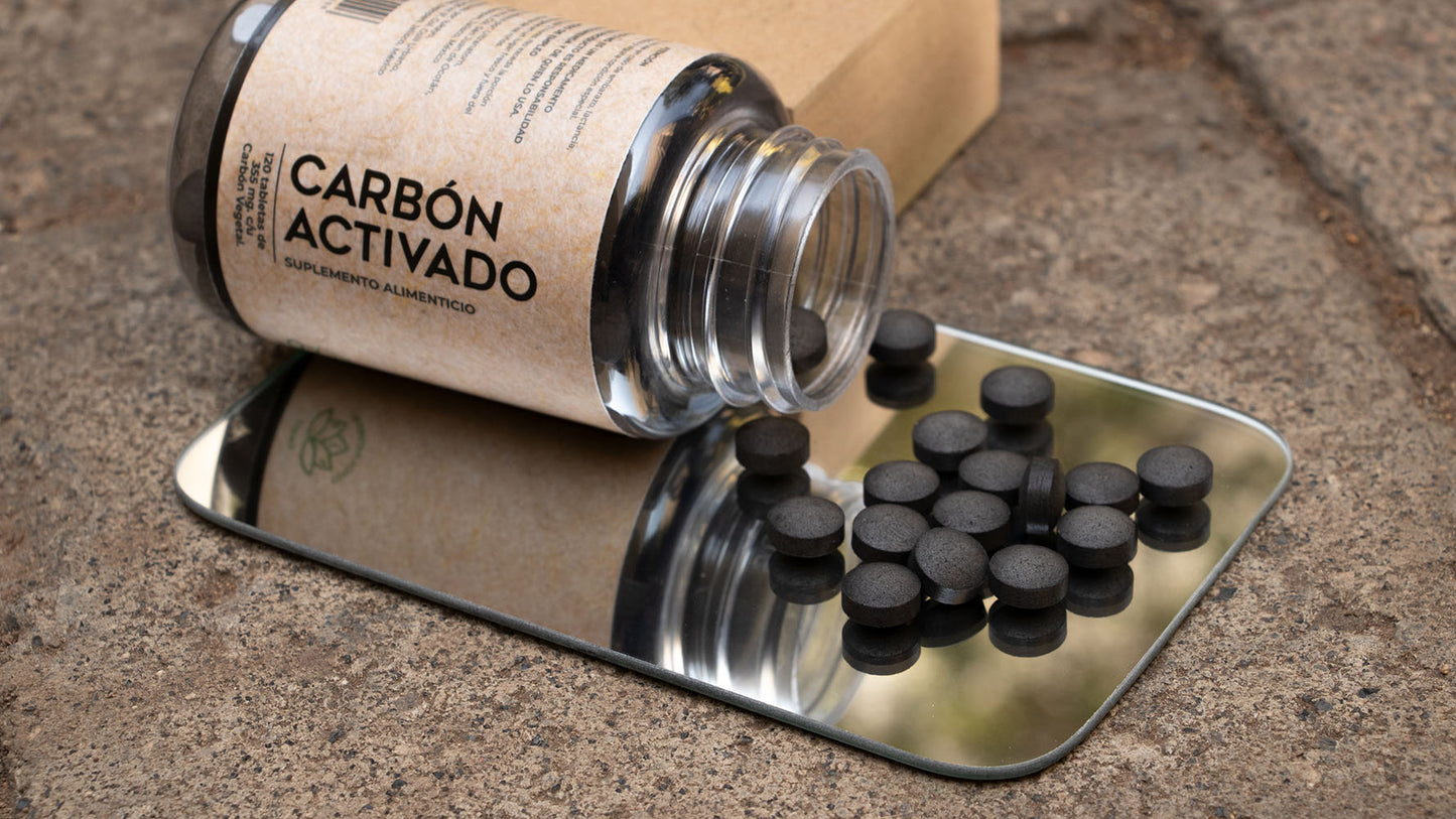 Carbón Activado 120 tabletas.